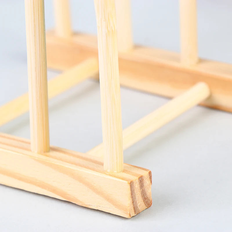 Wooden Dish Drainer Rack Plate Dish Drying Rack