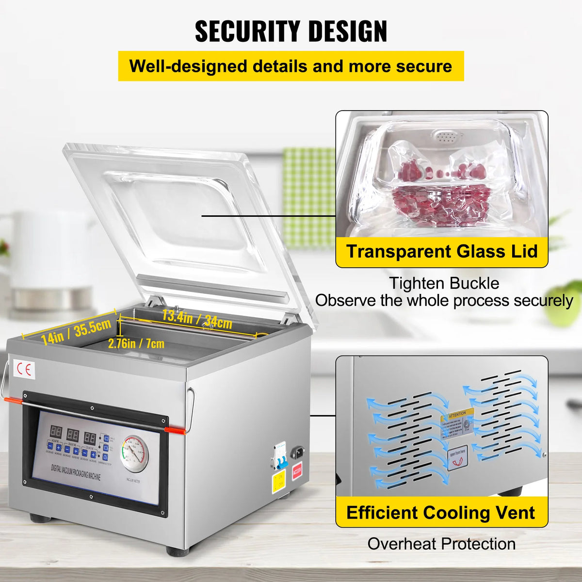 Succebuy Dz-260c Chamber Vacuum Sealer Food Packing Sealing