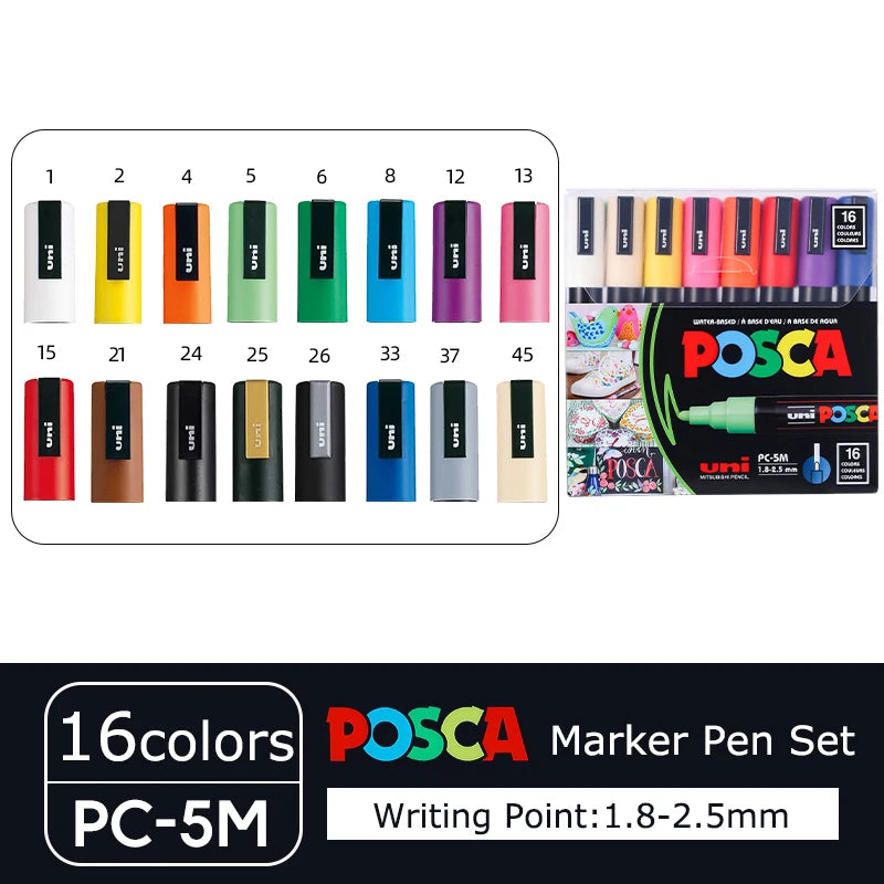 Uni Posca Full Marker Pen Storage Bag Pc-1m