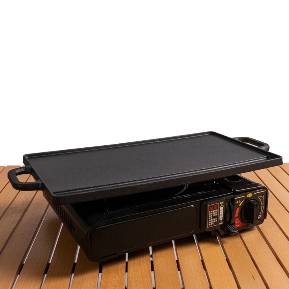 Cast Iron Reversible Grill Griddle Double Sided Grill