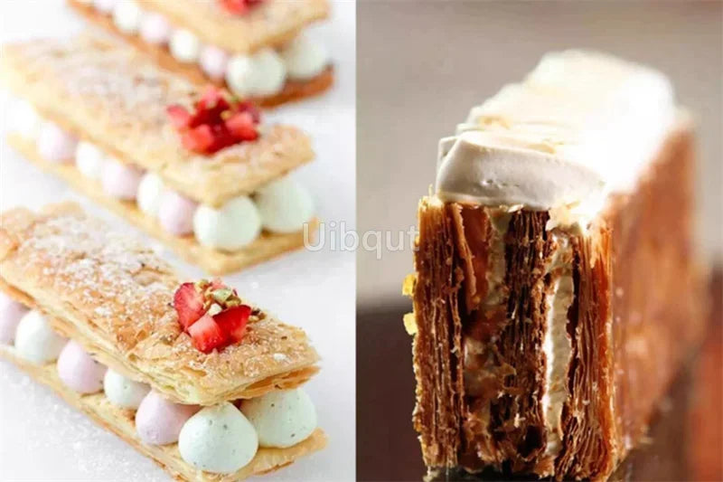 Puff Pastry Baking Tray Rectangle Mille Feuille Pastry