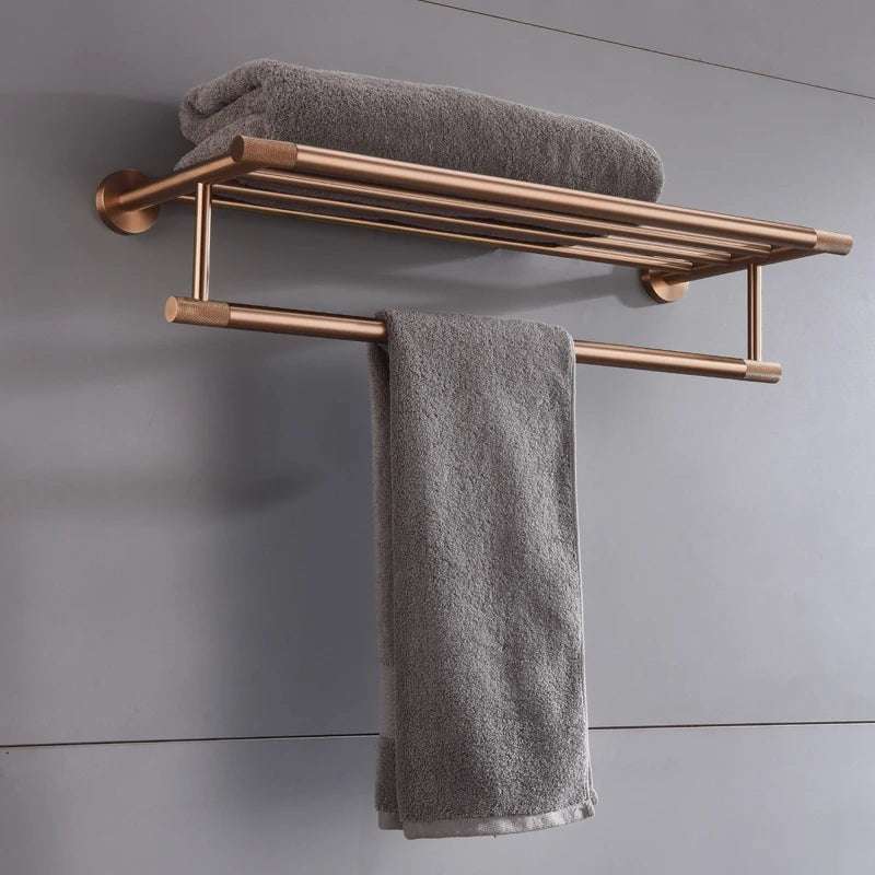 Brushed Rose Gold Stainless Steel Bathroom Hardware Towel