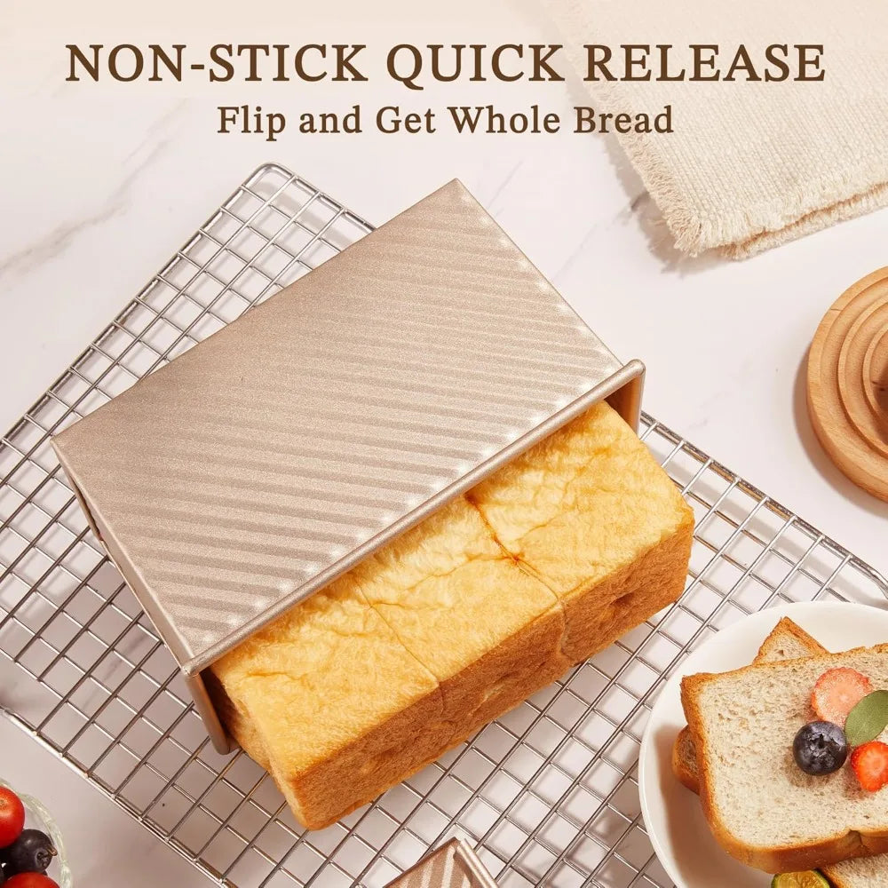 1pcs Rectangle Loaf Pan Lid Non Stick Bakeware