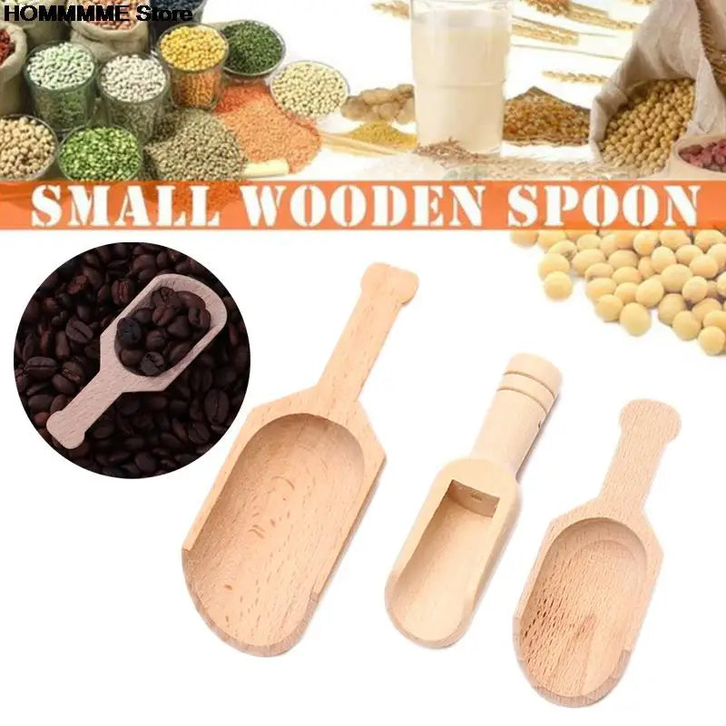 1pc Mini Wooden Scoops Bath Salt Spoon Candy