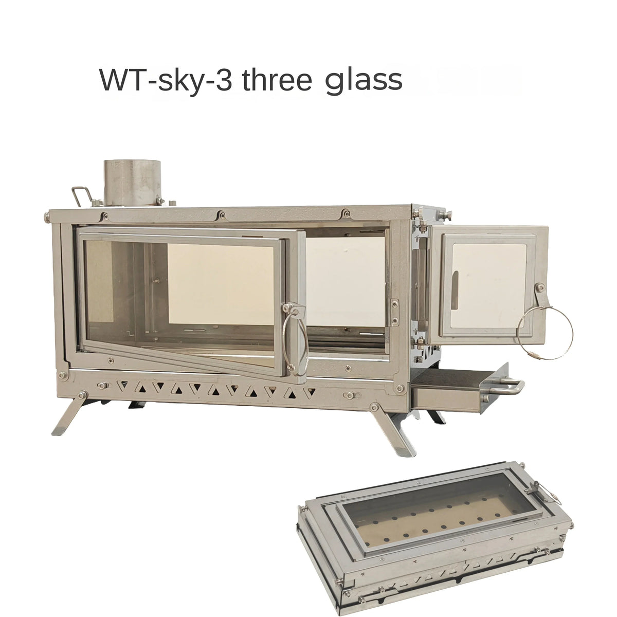 Wt-Sky-430 Folding Fireplace Wood Stove Secondary Air Intake