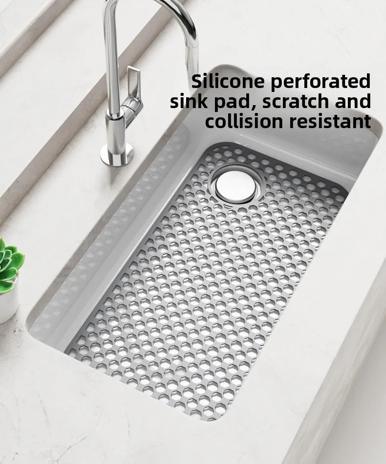 Sink Silicone Mat Anti-Scratch Honeycomb Pad Dishwashing Basin