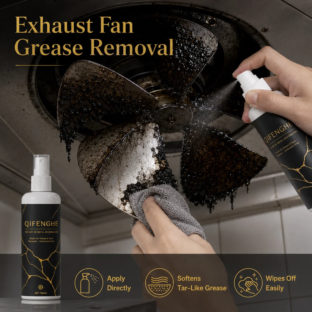 Qifenghe Heavy Grease Rust Remover 100ml Deep Cleaner