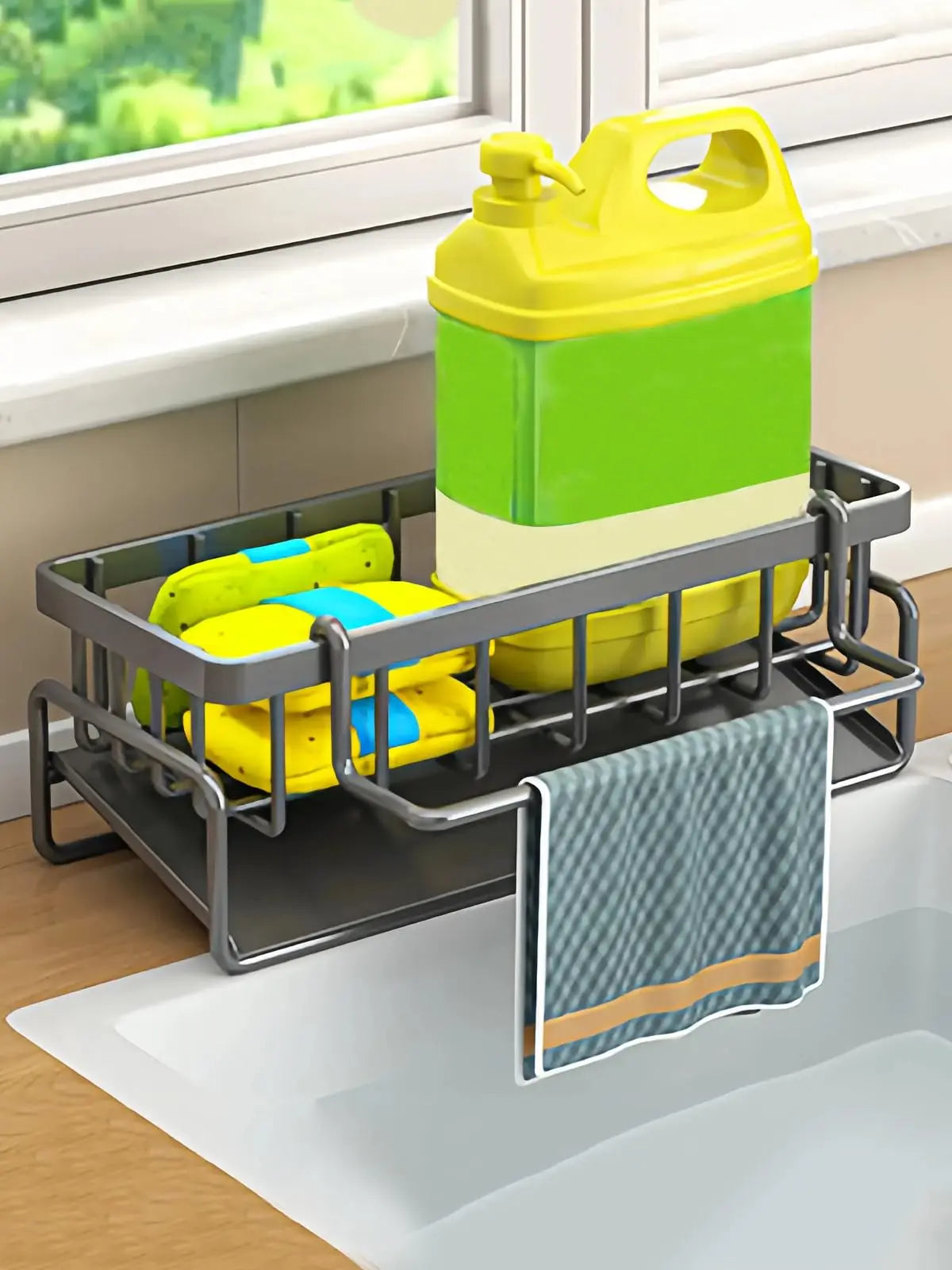Sink Sponge Holder Stainless Steel Sponge Storage Self