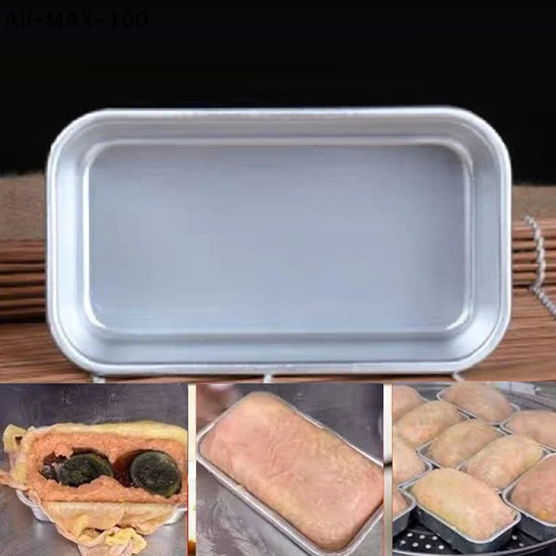 Ays 1pc Rectangular Mold Aluminum Alloy Lunch Meat