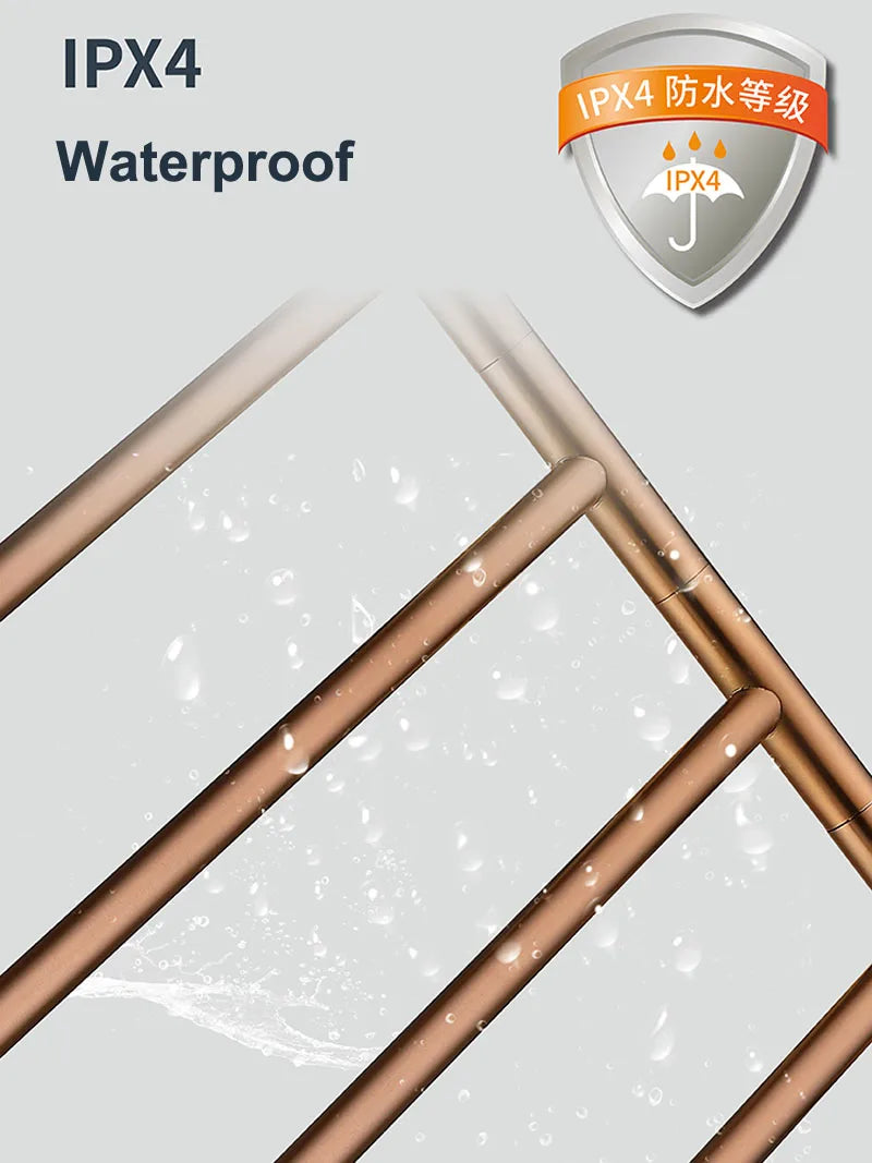 Russia/Spain Rose Gold 180 Rotation Electric Heated Towel