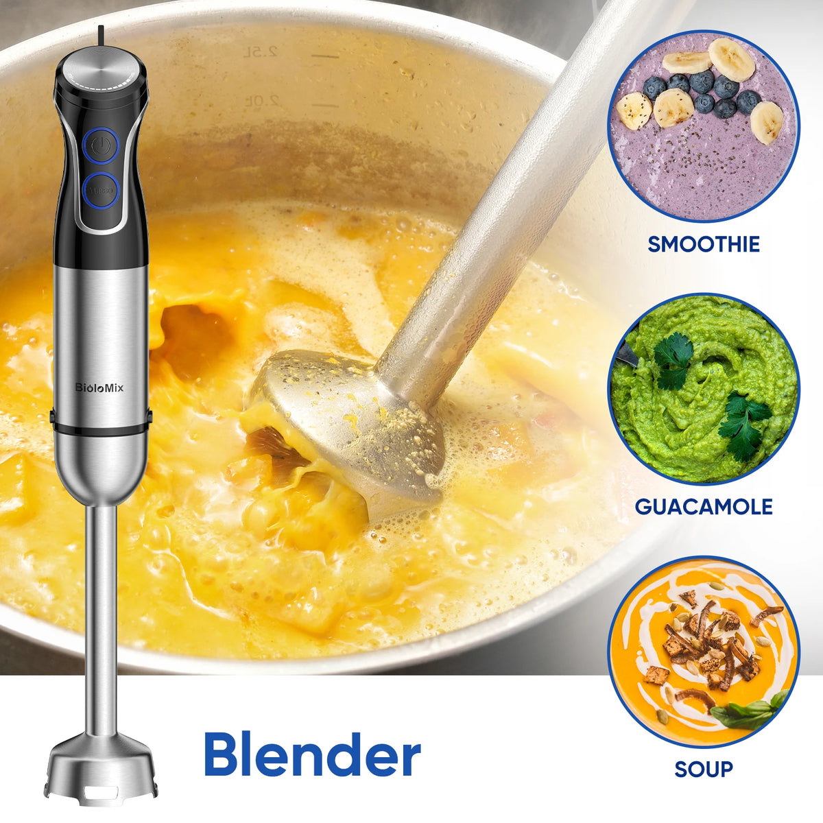 Biolomix In Immersion Hand Blender 1500w Blender 304