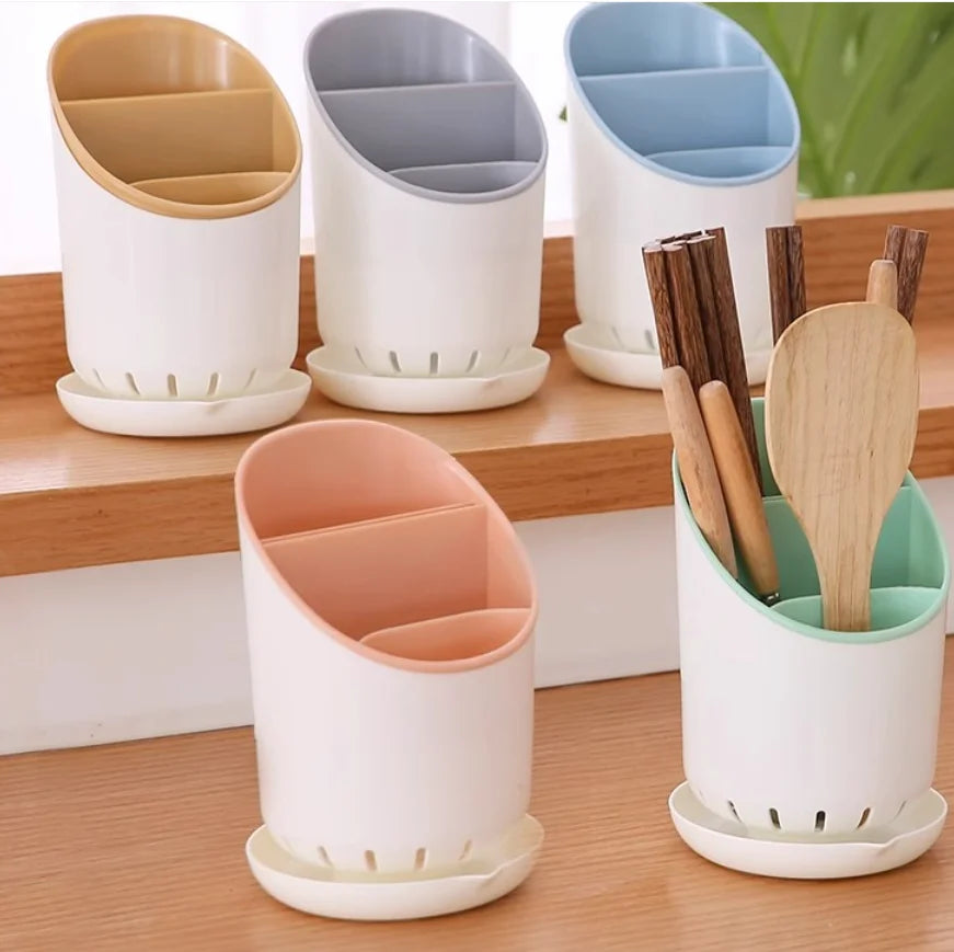 1pc Plastic Cutlery Drain Rack Chopsticks Spoon Fork