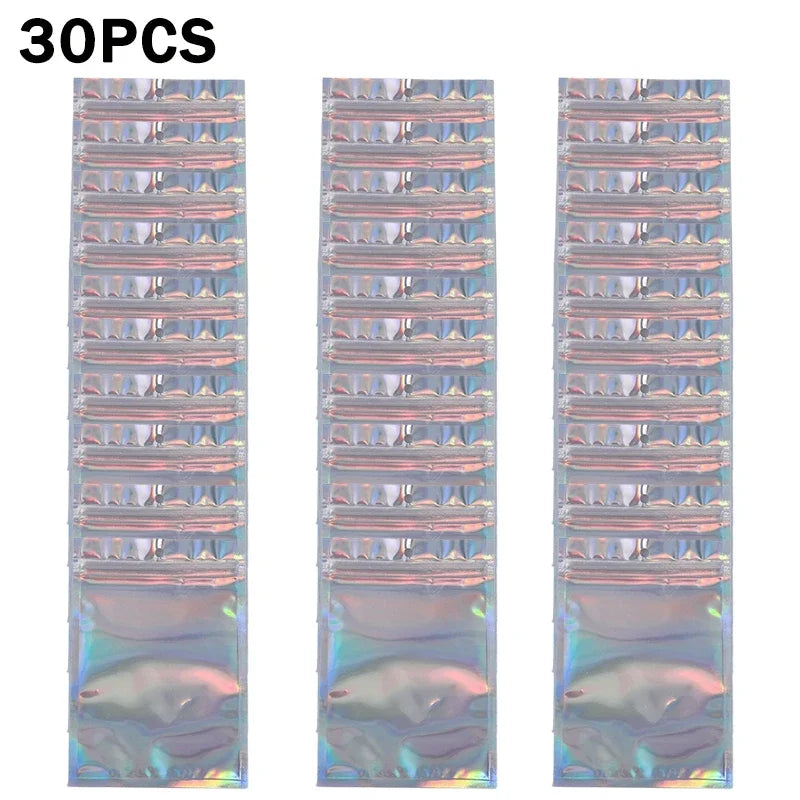 10-200pcs Laser Ziplock Bag Necklace Earrings Jewelry Gift