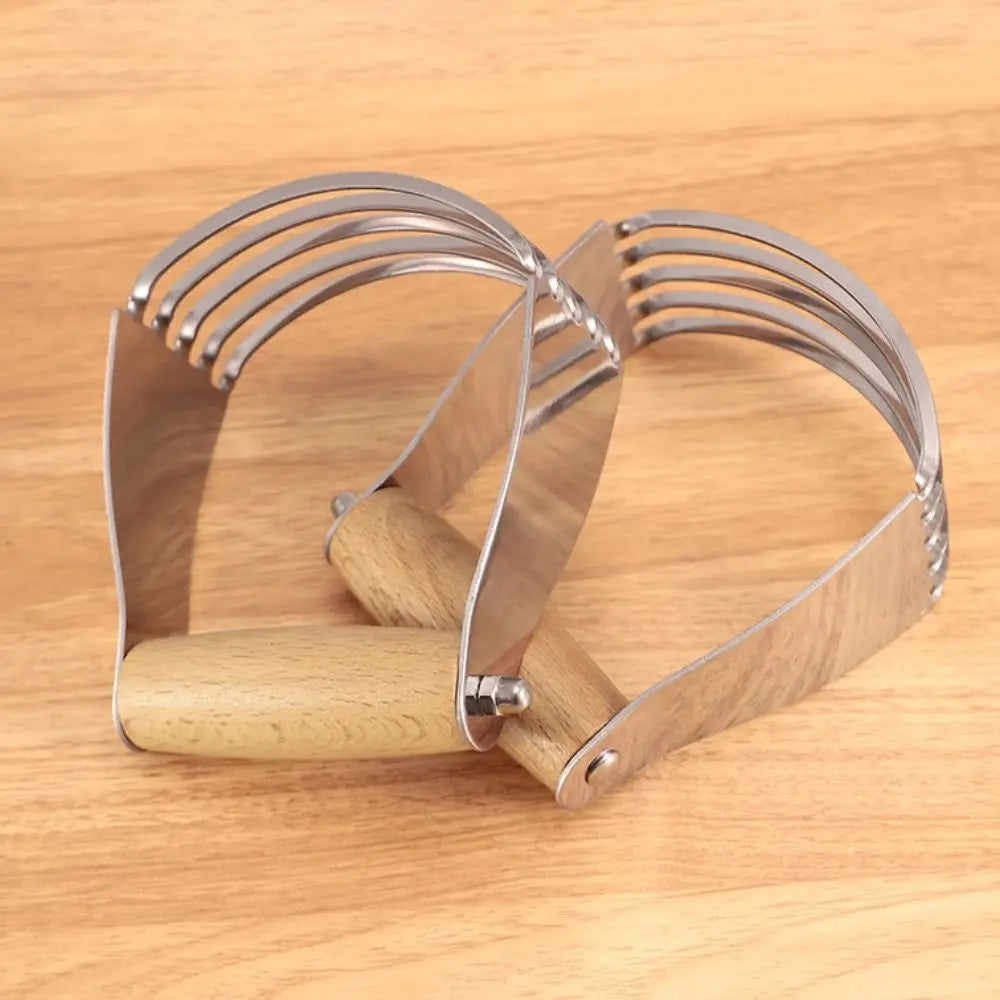 Baking Dough Blender Wood Handle Curved Design Flour