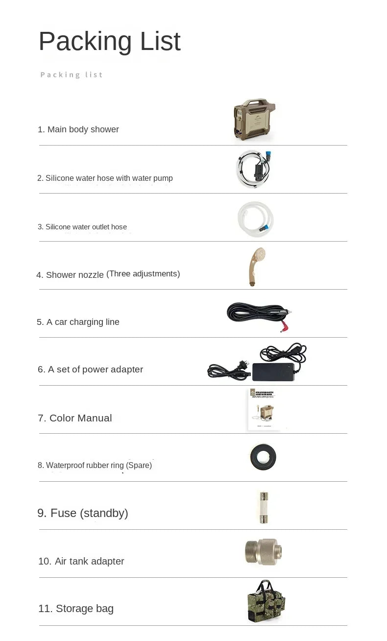 Heating Shower Outdoor Camping Water Heater Electric Shower