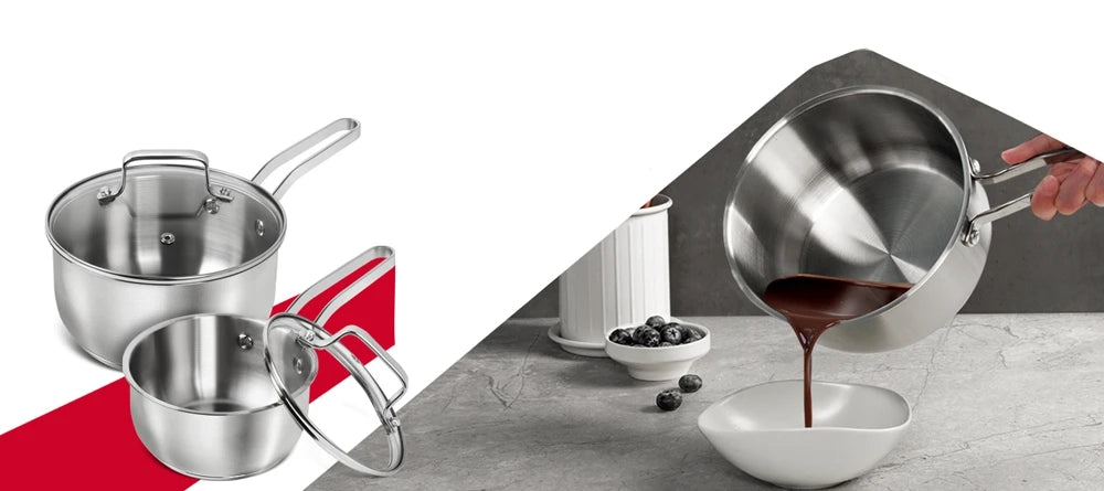 304 Stainless Steel Saucepan 1qt Induction Sauce Pan