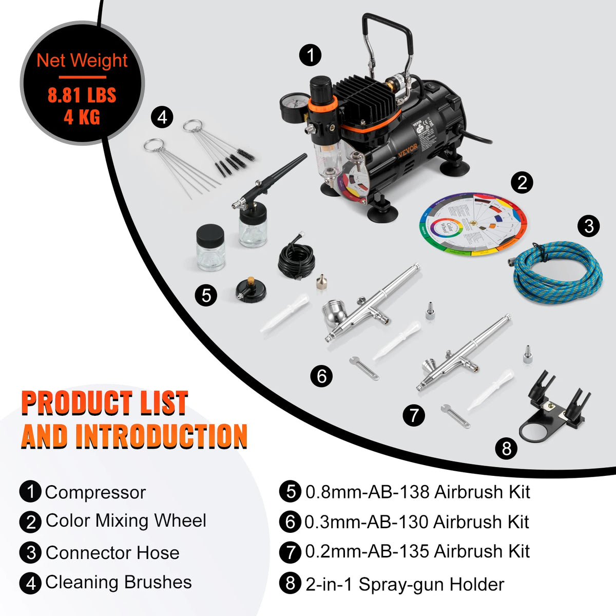 Succebuy Professional Dual-Action Airbrush 120w Electric Spray
