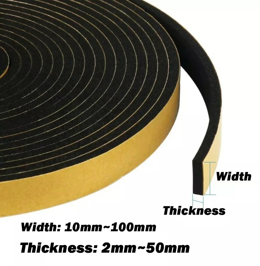 Epdm Self Adhesive Sponge Seal Strip Rubber Black