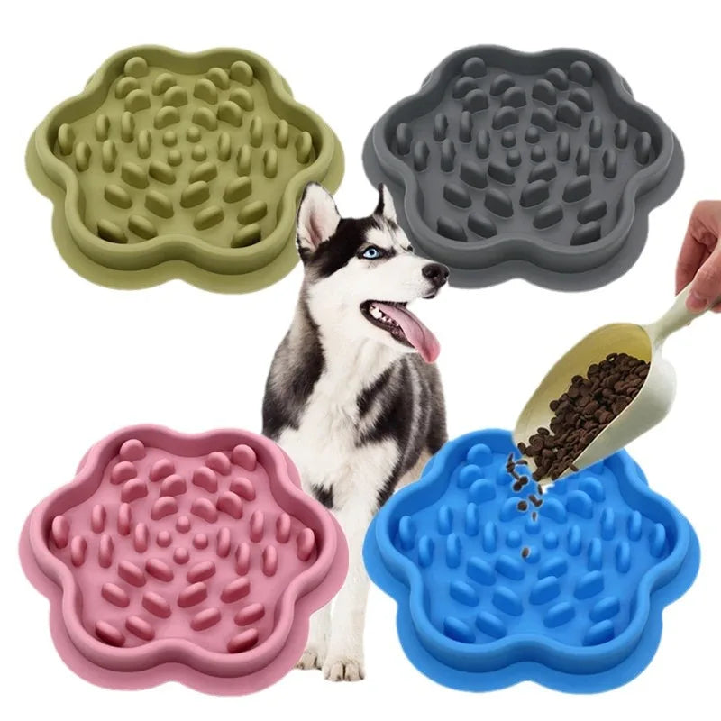 Pc Slow Feeder Bowl Pets - Non-Slip Silicone