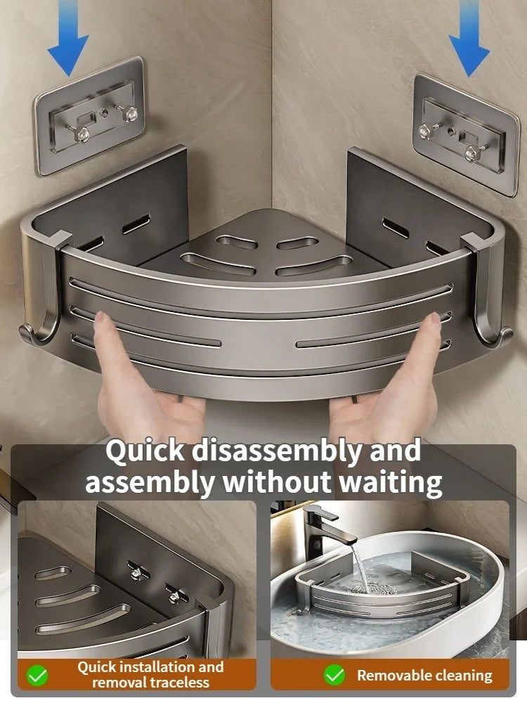 No Need To Drill Walls Installation Aluminum Bathroom