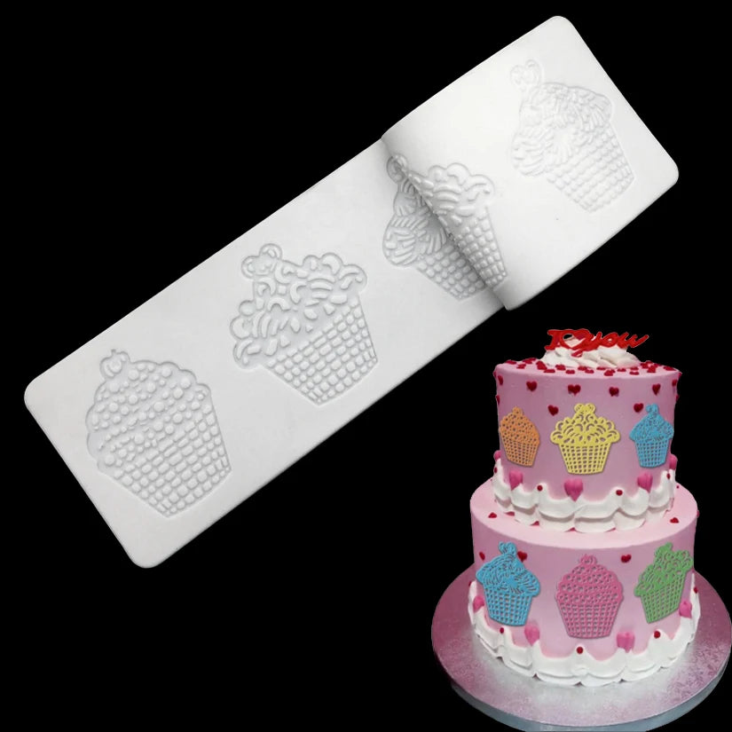 Silicone Lace Fondant Cake Decorating Baking Mat Embossing