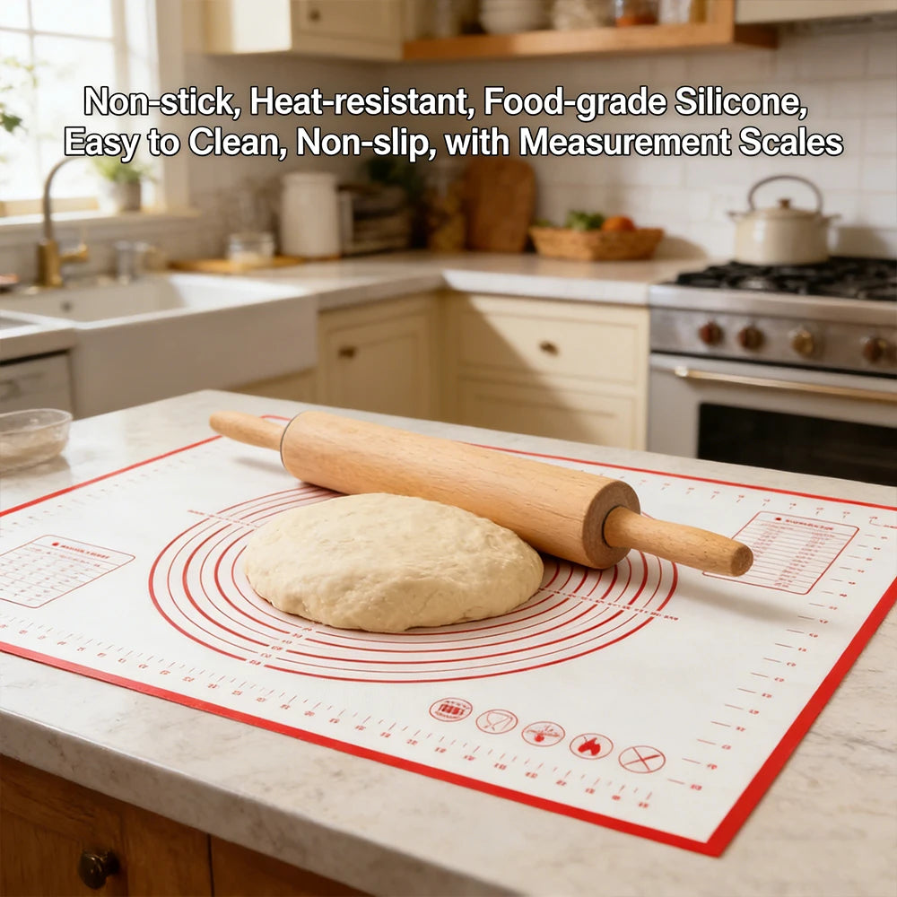 Silicone Pastry Mat Extra Thick Non Stick Baking