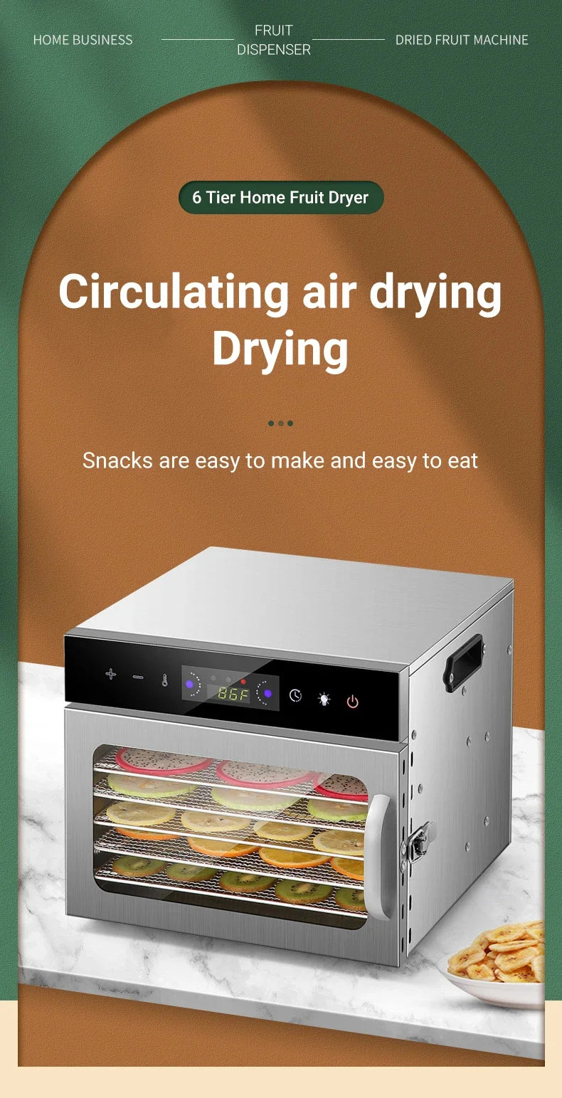 Divedeer 6-18 Layer Touch Screen Food Dehydrator Fruits