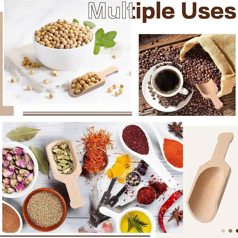 Mini Wooden Scoops Bath Salt Spoon Candy Flour