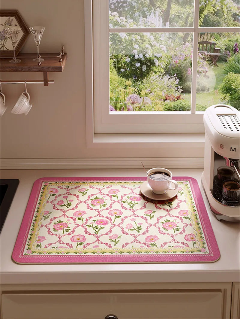 Dish Drying Mat Super Absorbent Counter Draining Mat