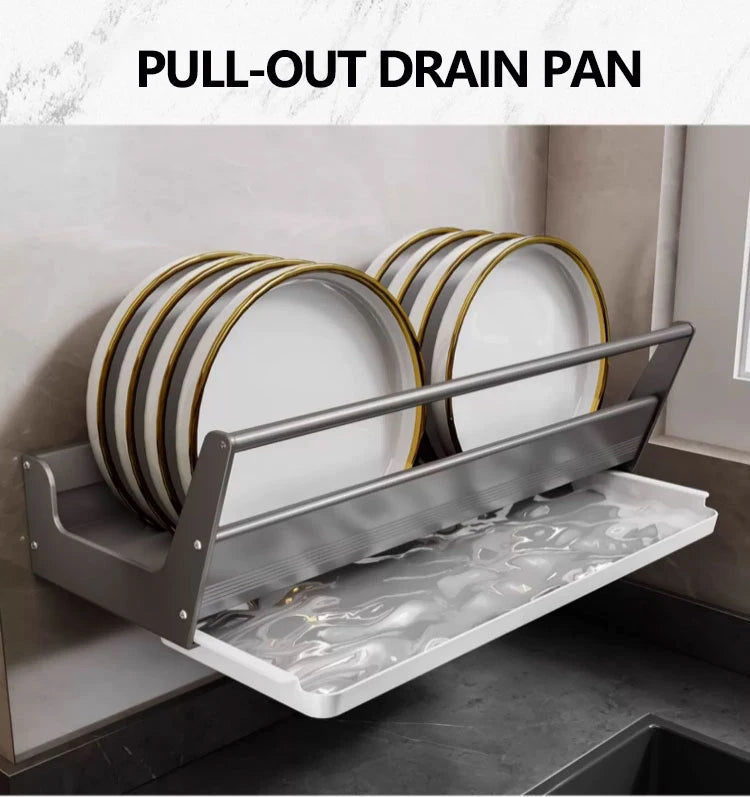 Wall Mounted Dish Drainer Dish Drying Rack Storage