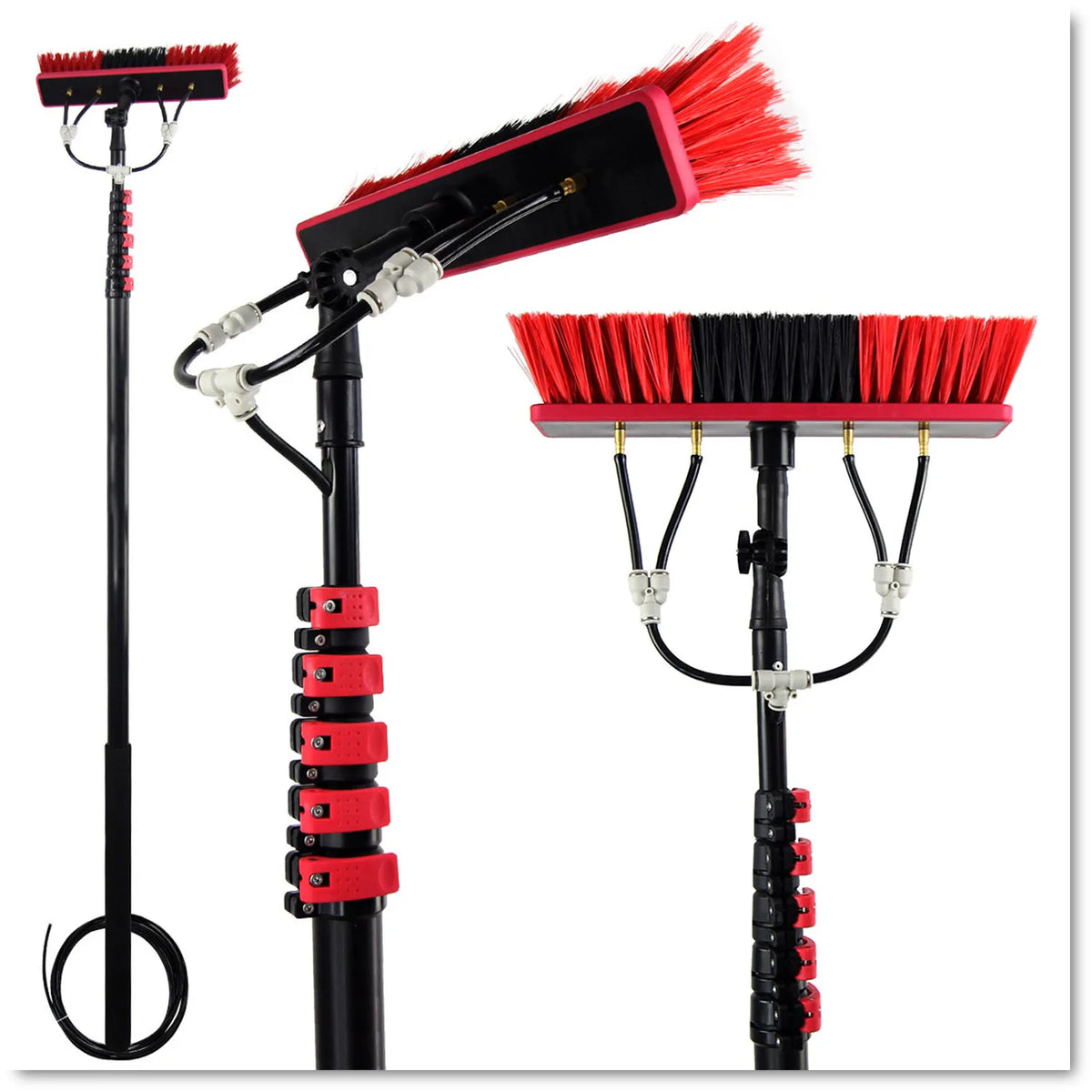 Water Fed Telescopic Pole Telesbrush Window Solar Photovoltaic