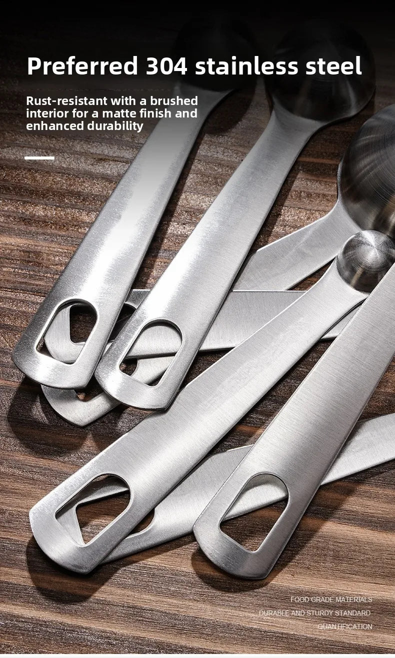 7-Piece Measuring Spoon Food Grade 304 Stainless Steel