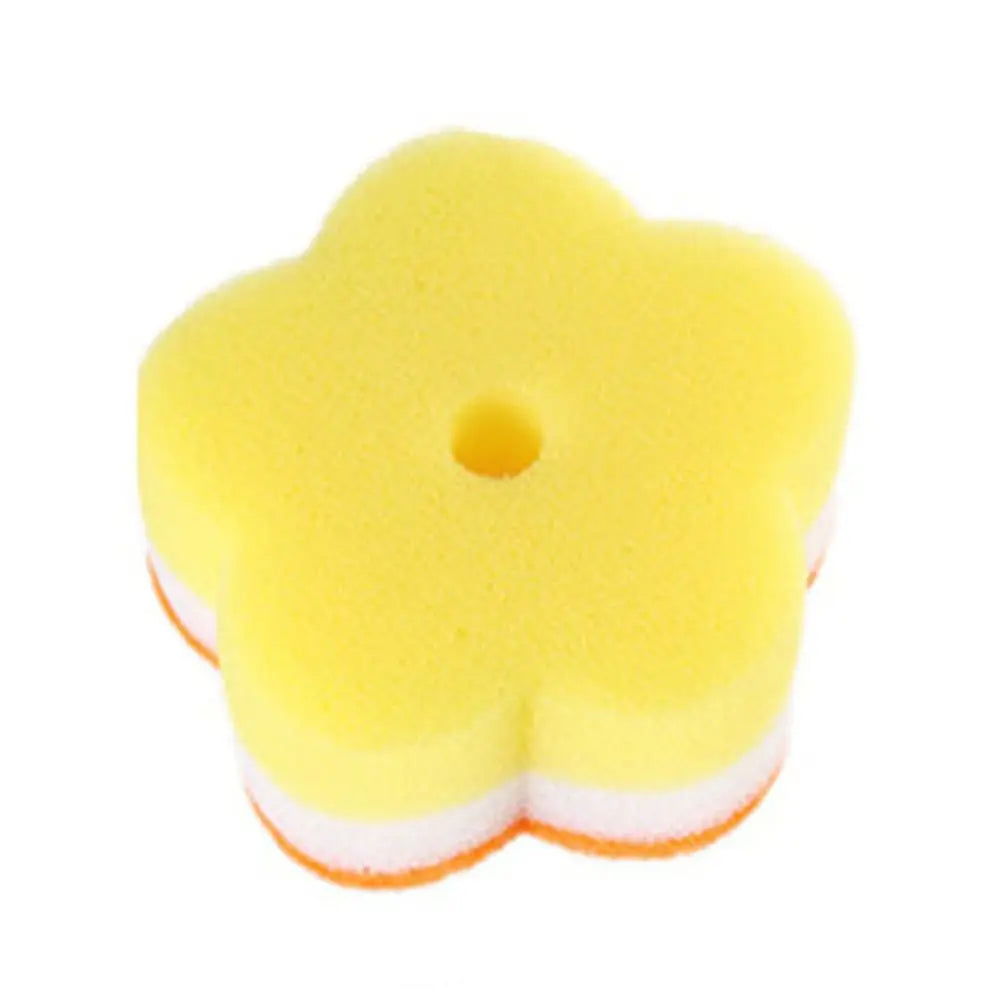 Flower Shaped Sponge Dishes Washing Brush Bathroom Cleaning