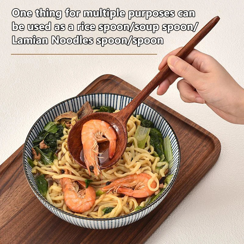 Long Handle Ramen Wooden Spoon Japanese Cooking Utensils