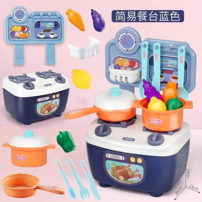 Toys Imitated Chef Light Music Pretend Cooking Food