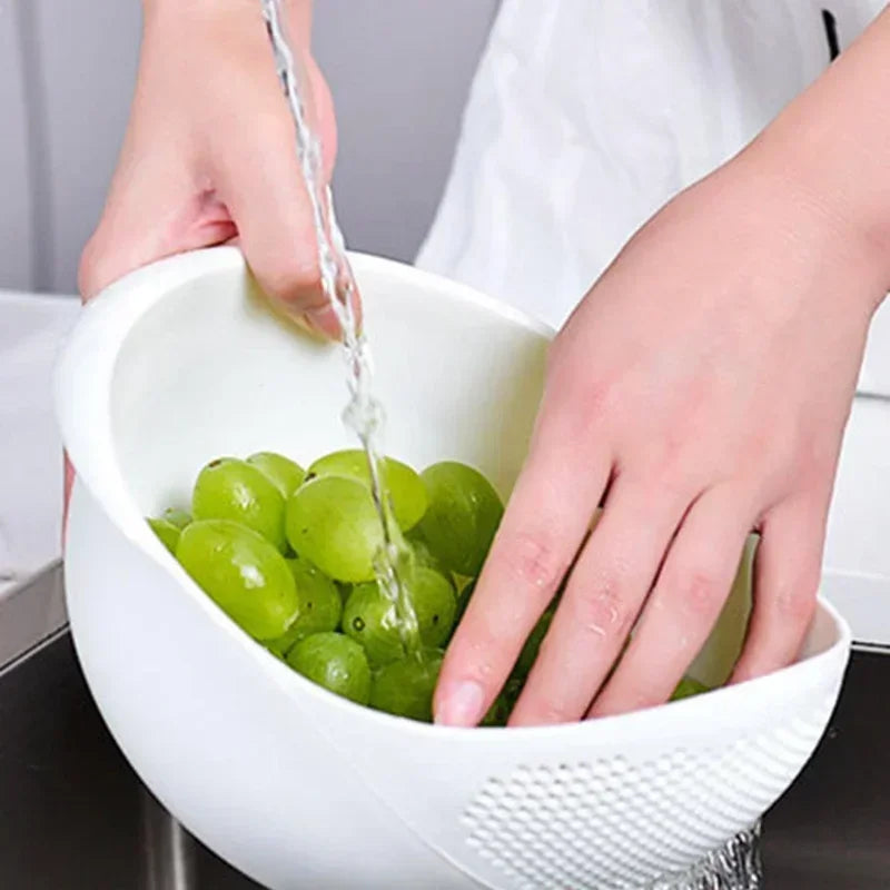 1pc - Plastic Drain Basket Filter Rice Bowl