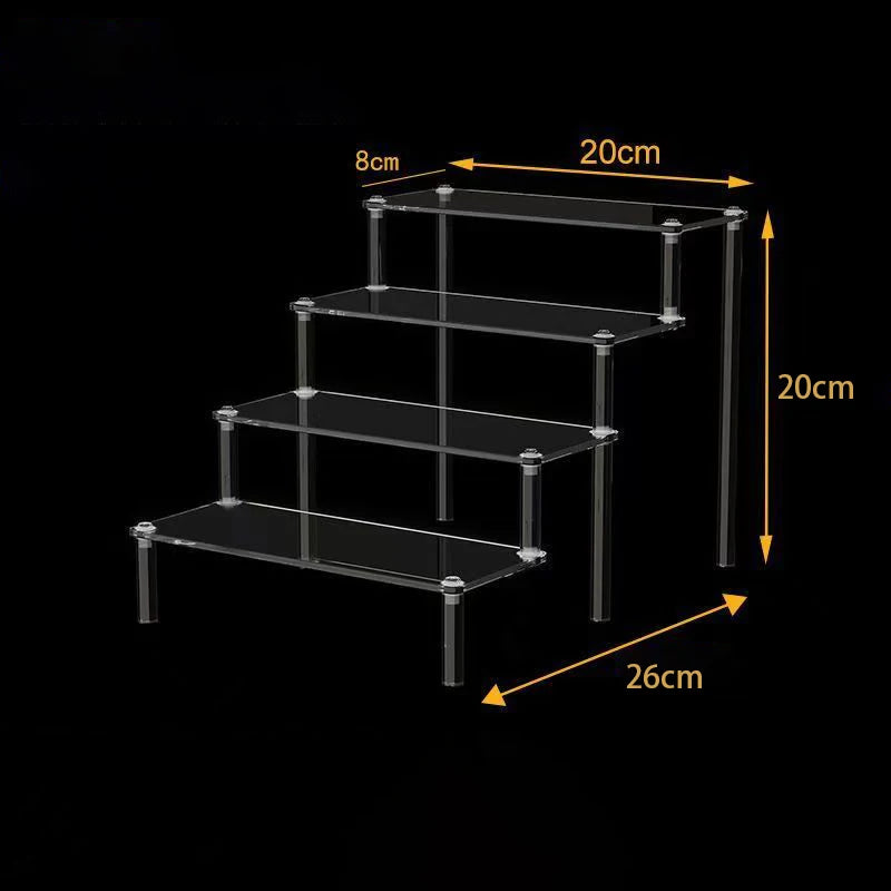 Completely Black Acrylic Display Rack Is Used Cupcakes