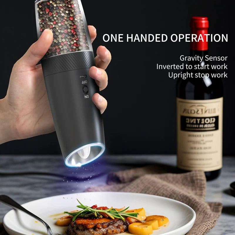 Usb Rechargeable Electric Salt Pepper Grinder Adjustable