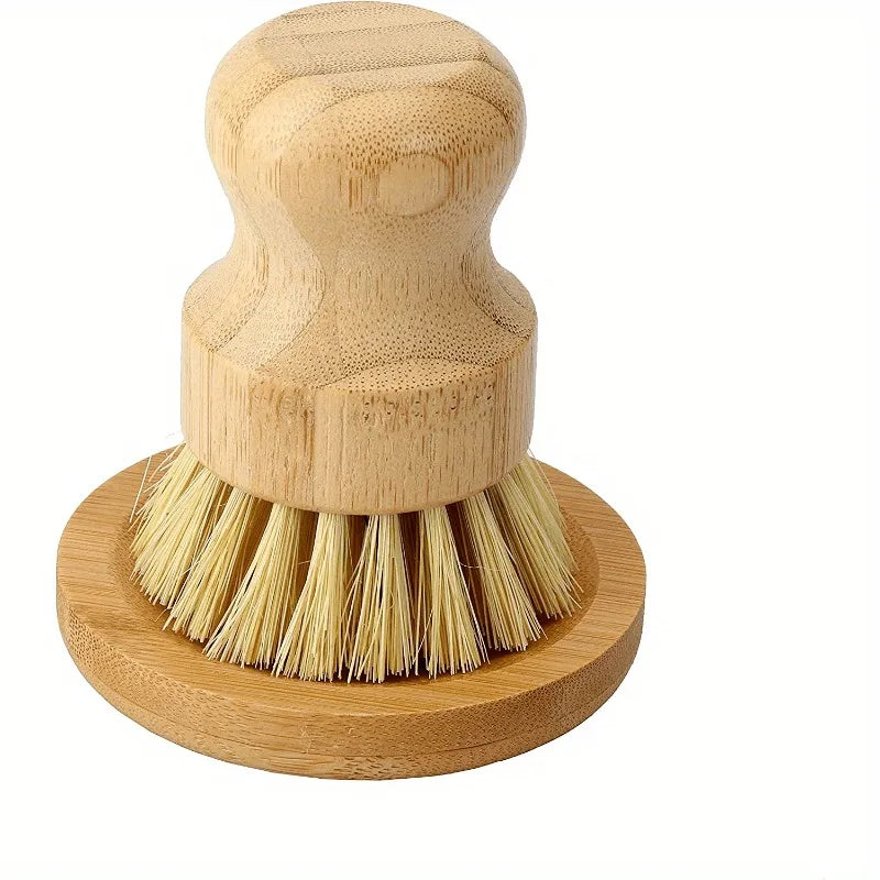Bamboo Dish Scrub Brush Soap Dish Wooden Dish