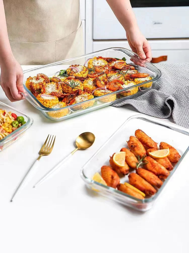 Bakeware Glass Platter Oven Baking Tray Baking Utensil