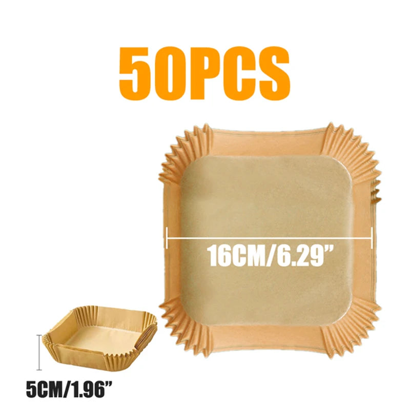 50/100pcs Air Fryer Disposable Paper Liner Airfryer Non-Stick