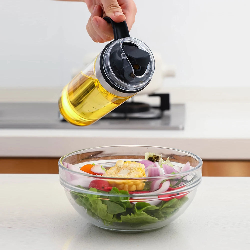 2pcs Cooking Seasoning Bottle Dispenser Sauce Bottle Glass