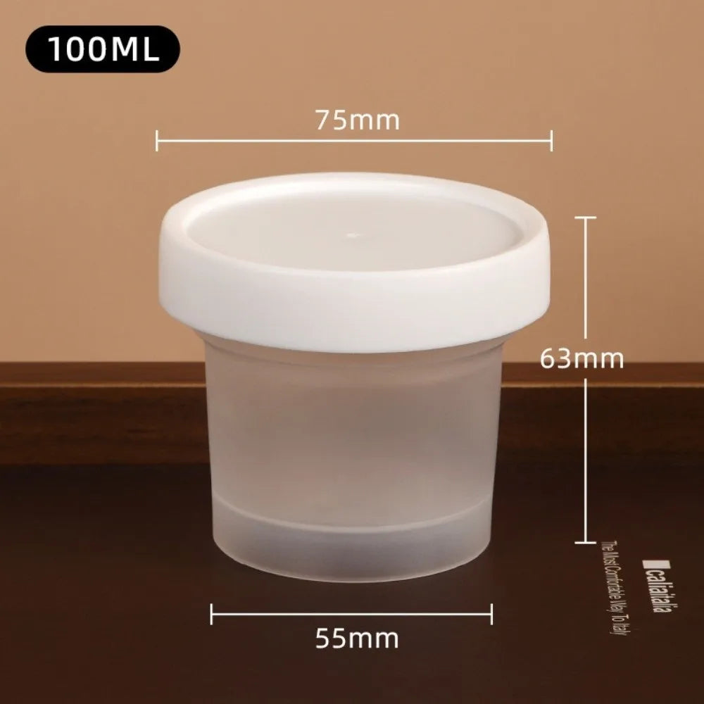 10pcs Transparent Yogurt Pudding Jars Sealed Round Food