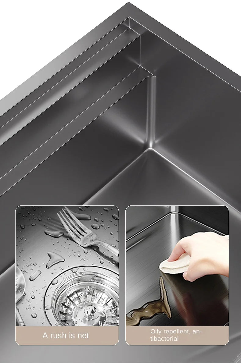 Waterfall Sink Nanometer 304 Stainless Steel Large Slot