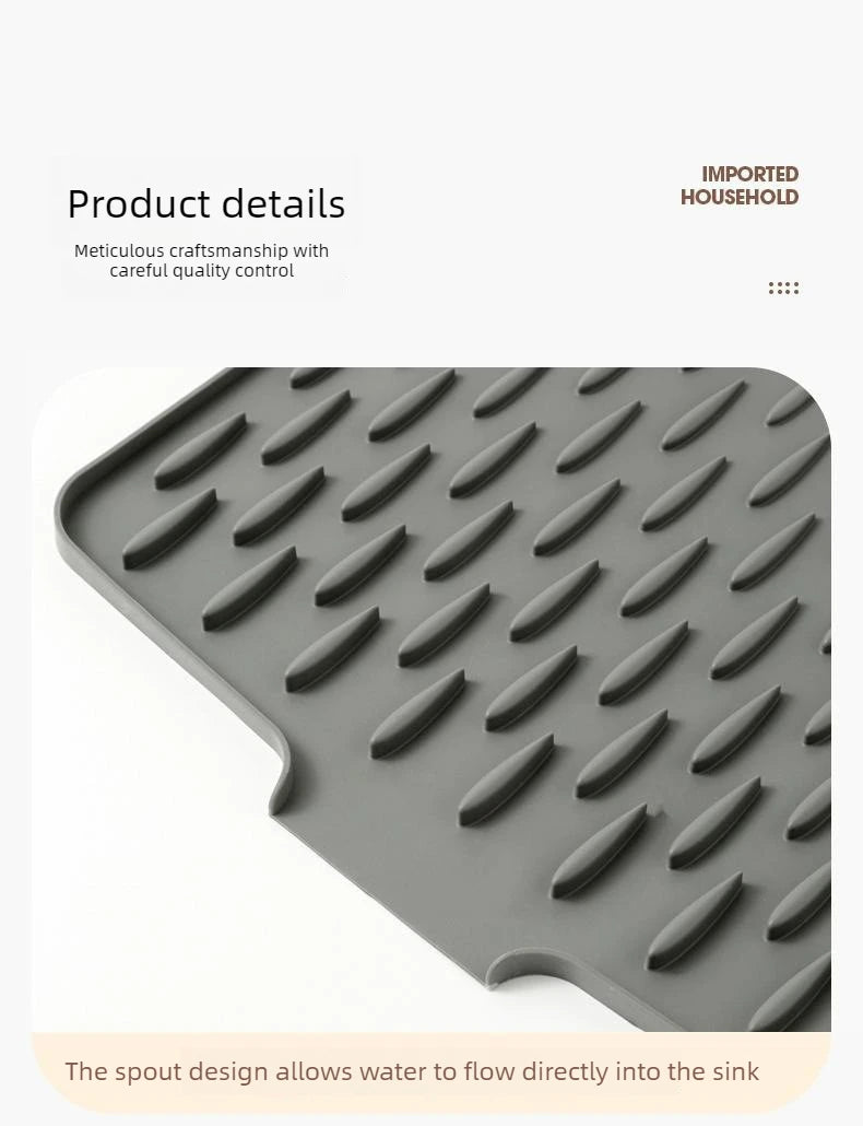 Silicone Dish Drying Mat Counter - Heat Resistant