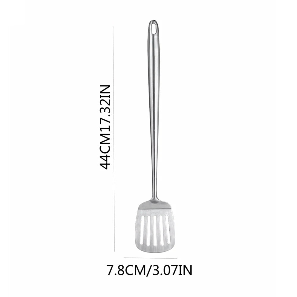 316 Stainless Steel Wok Spatula Metal Utensils Slotted