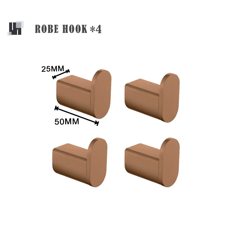 Brushed Rose Gold Storage Rack Towel Bar Tissue