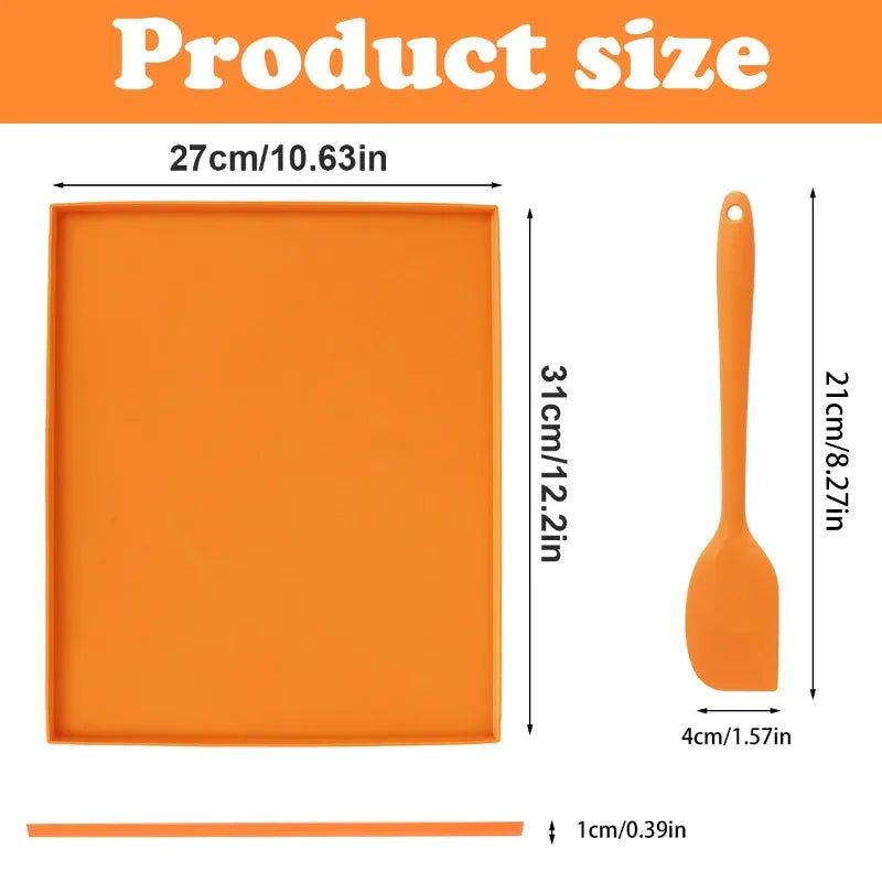 Silicone Baking Mat Edges Non-Stick Baking Pan Cake