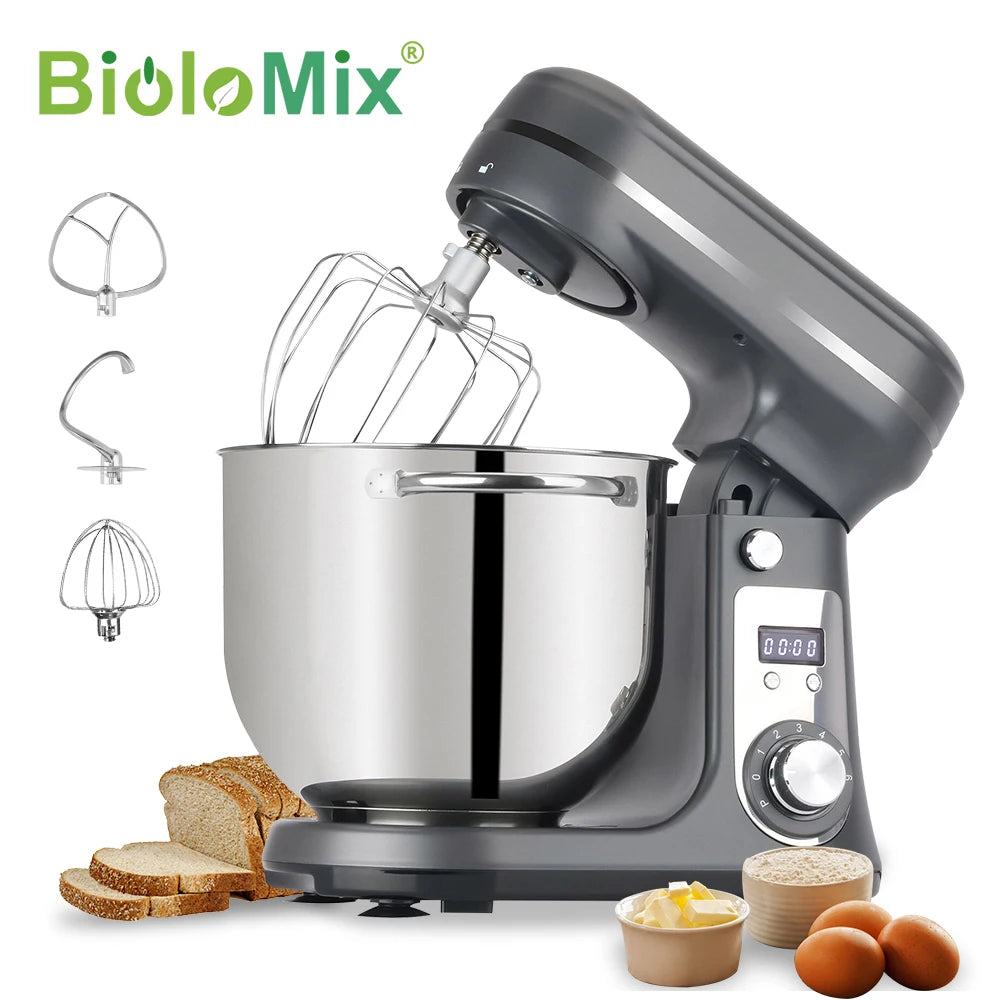 Biolomix 6-Speed Food Stand Mixer 1200w Dc Quiet