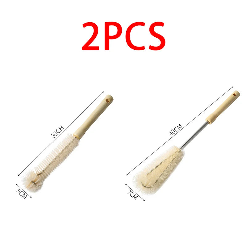 Wooden Bottle Cleaning Brush Long Handle Washing Brush